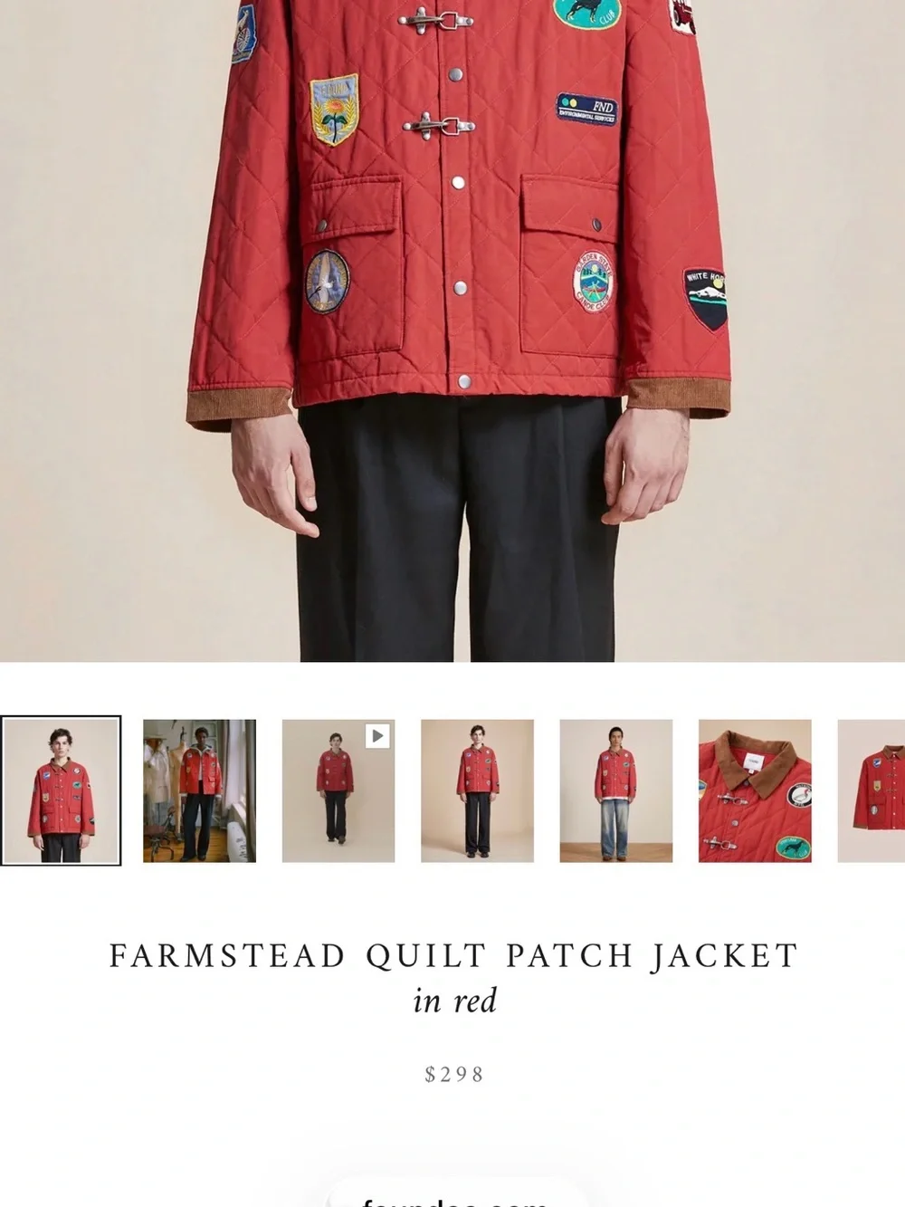 Found Red Quilted Field Jacket